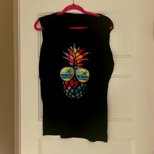 Fun XL Pineapple with sunglasses tank top. Never worn
